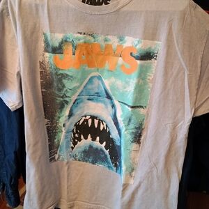 Ripple Junction Jaws Graphic Tee - Gray and Orange